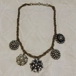 Short Gold Chain Necklace with Pendants
